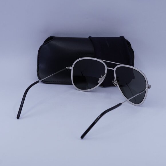 Saint Laurent SL294 003 Aviator Sunglasses - Silver/Grey - Picture 6 of 9